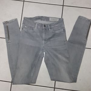 All saints Grey denim jeans. Skinny